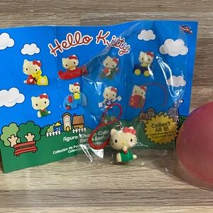 Hello Kitty Figure Charm - Pink and Green wicked theme vintage y2k